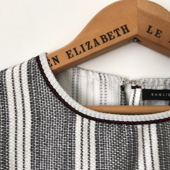 Black & White Stripe Short Sleeves Top - Picture 3 of 4